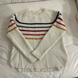 Marine Layer, Delaney Raglan Sweater - Striped - Chunky Knit
